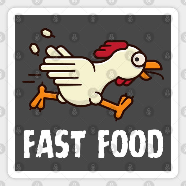 Fast Food Chicken Magnet by Owlora Studios